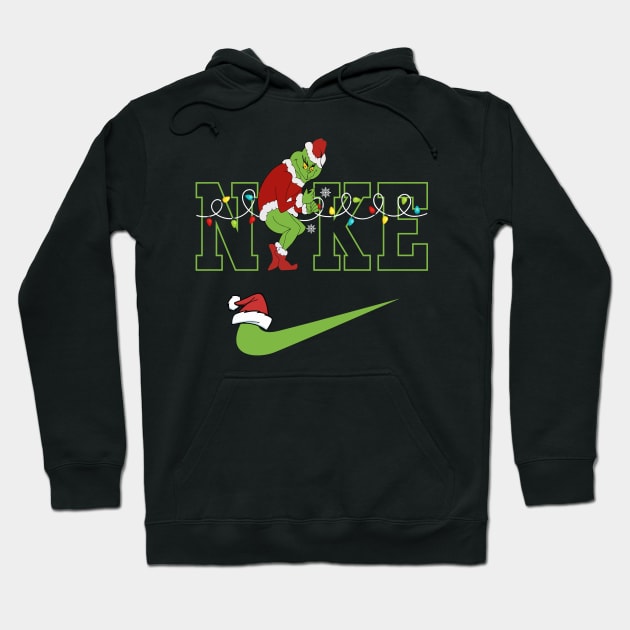 Funny Christmas Grinch Nke Christmas Grinch Snow Hoodie by Archer Expressionism Style